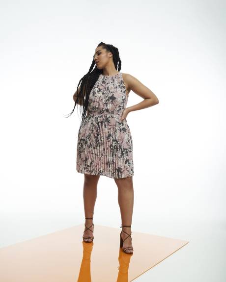 Robe licou plissée, tissu responsable - Addition Elle