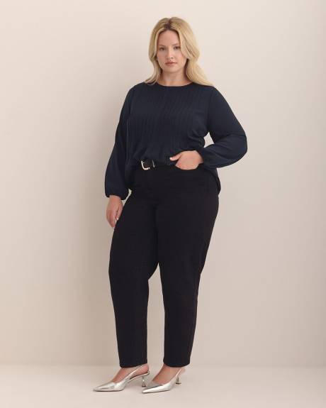 Blouse plissée à manches longues
