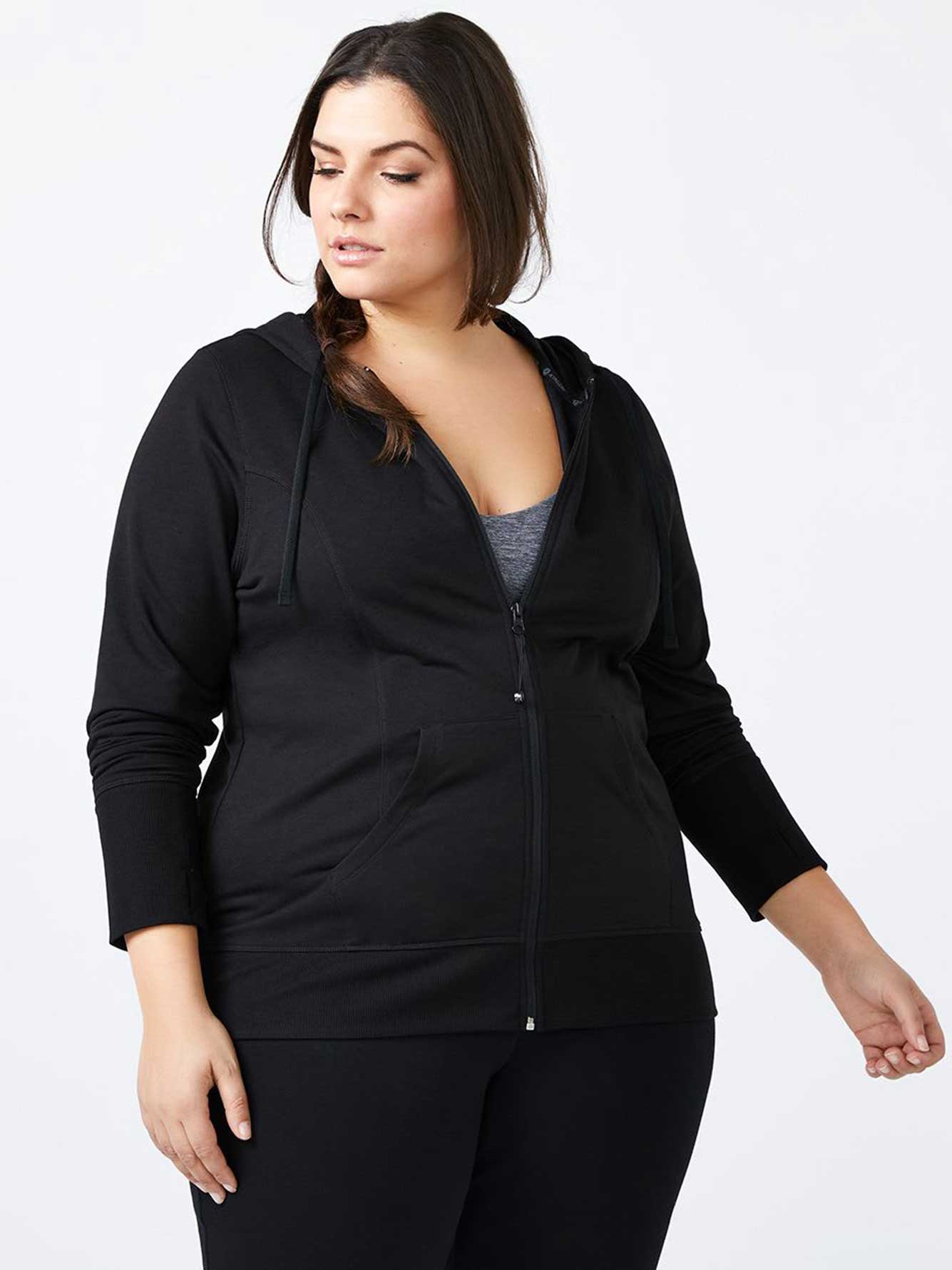 Essentials PlusSize Zip Up Hoodie Penningtons
