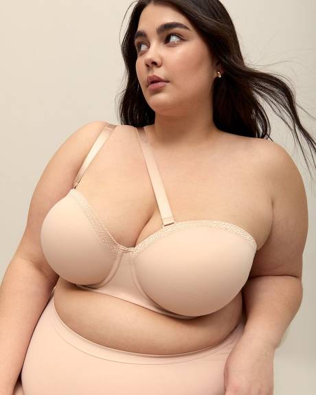 Soutien-gorge en microfibre sans bretelles, bonnets G-H - Déesse Collection