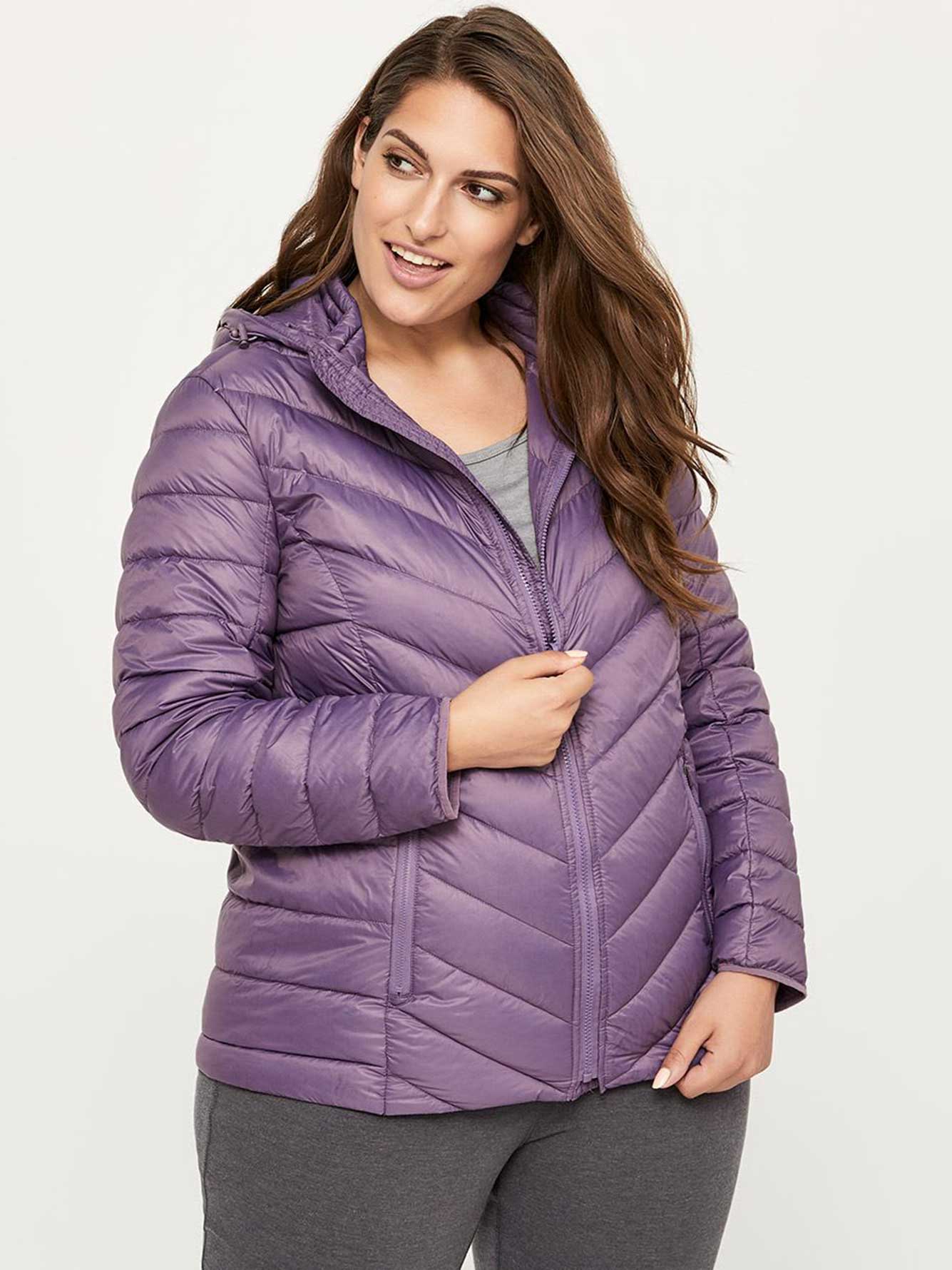 Plus Size Packable Hooded Jacket ActiveZone Penningtons