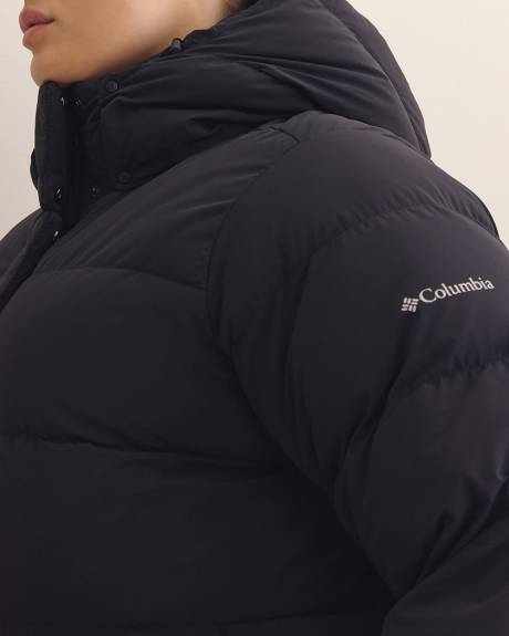 Black Amaze Puff Long Hooded Jacket - Columbia