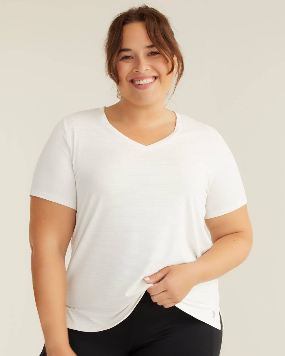 Short-Sleeve Tee with Crisscross Mesh Back - Active Zone