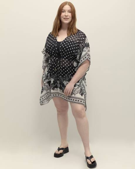 Black Printed Caftan - Bleu by Rod Beattie