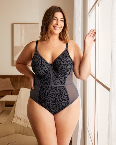 Boudoir Mesh Bodysuit With Padded Cups - Déesse Collection