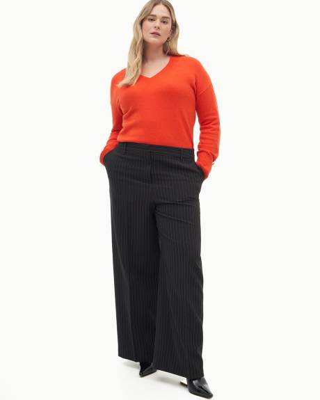 Pinstripe Wide-Leg Pant - Addition Elle