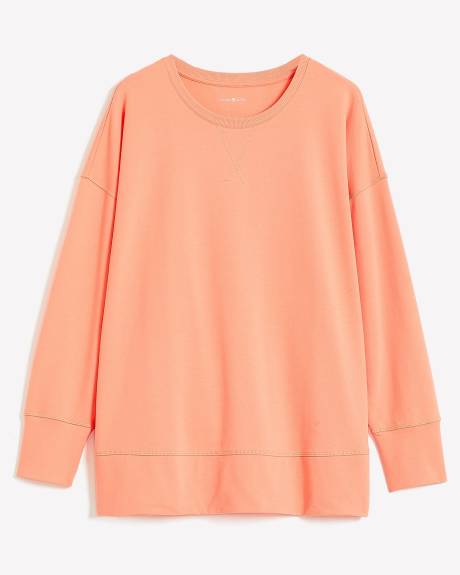 Crew Neck Tunic Sweatshirt - Active Zone
