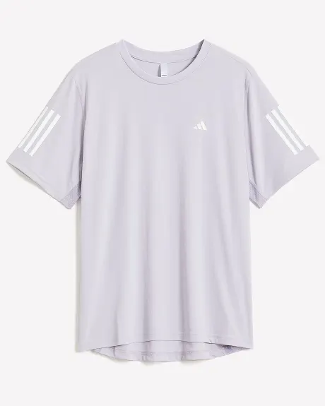 T-shirt de course gris pâle, tissu responsable - adidas