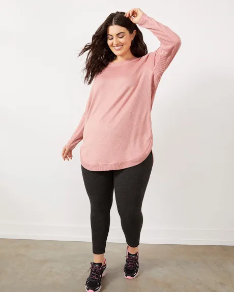 Tunic Top With Side Rib Details - ActiveZone