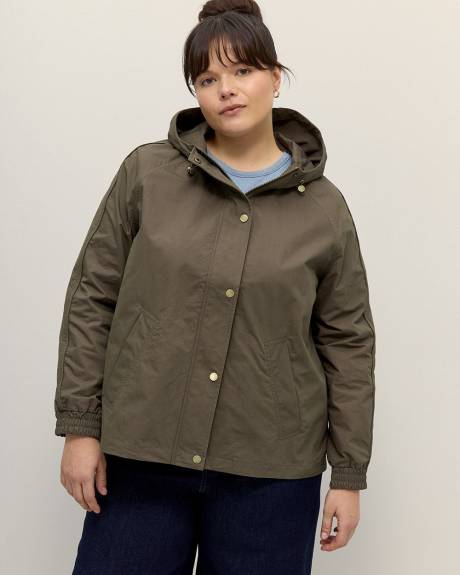 Parka à capuche en tissu froissé - Addition Elle