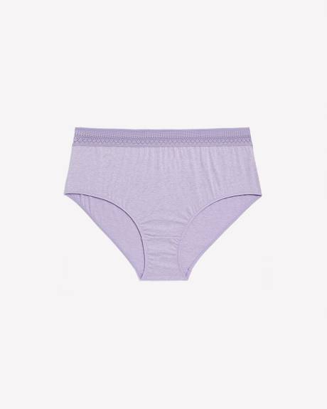 Culotte classique en coton teint avec taille en dentelle - ti Voglio