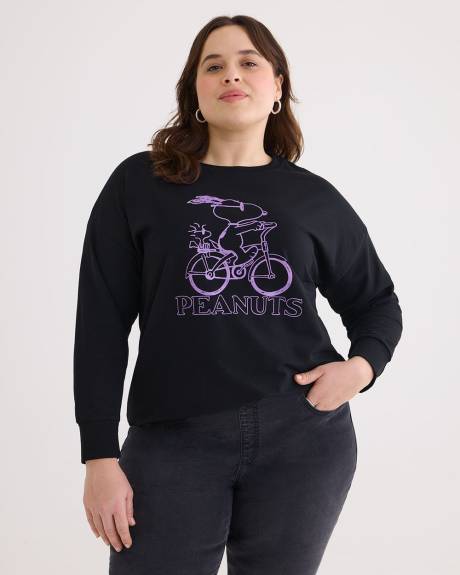 Crewneck Sweatshirt with Snoopy Print
