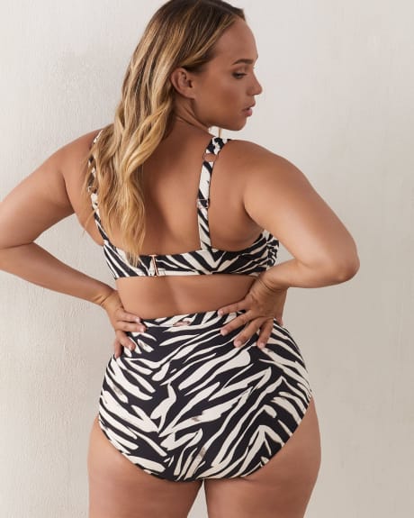 Zebra-Print Jamaica Bra Bikini Top - Raisins Curve