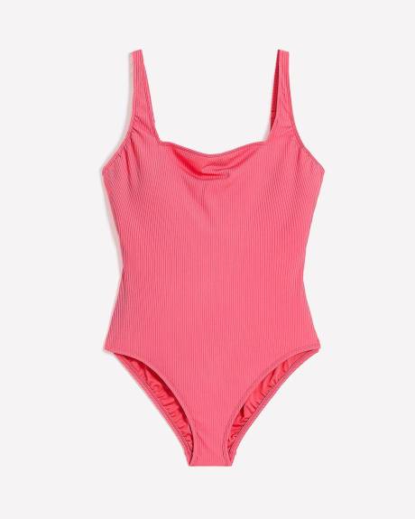 Square Neck One-Piece Swimsuit - Bleu by Rod Beattie
