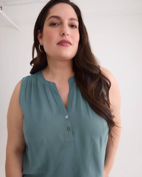 Blouse en challis sans manches