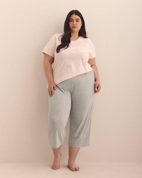 Mauve Short-Sleeve Pyjama T-Shirt - ti Voglio