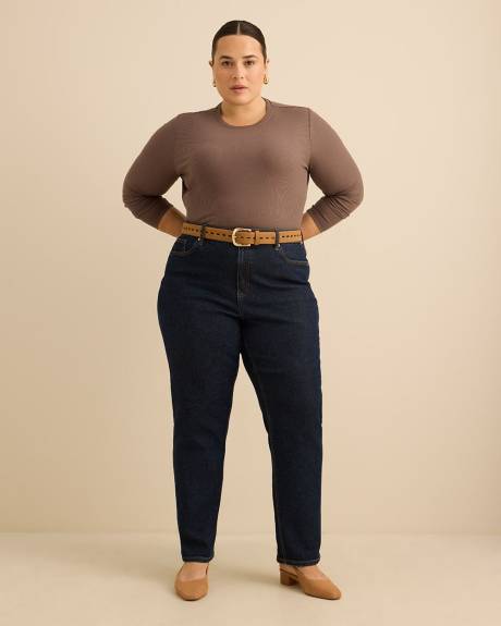 Boyfriend-Fit Ribbed Knit Tee - PENN. Essentials