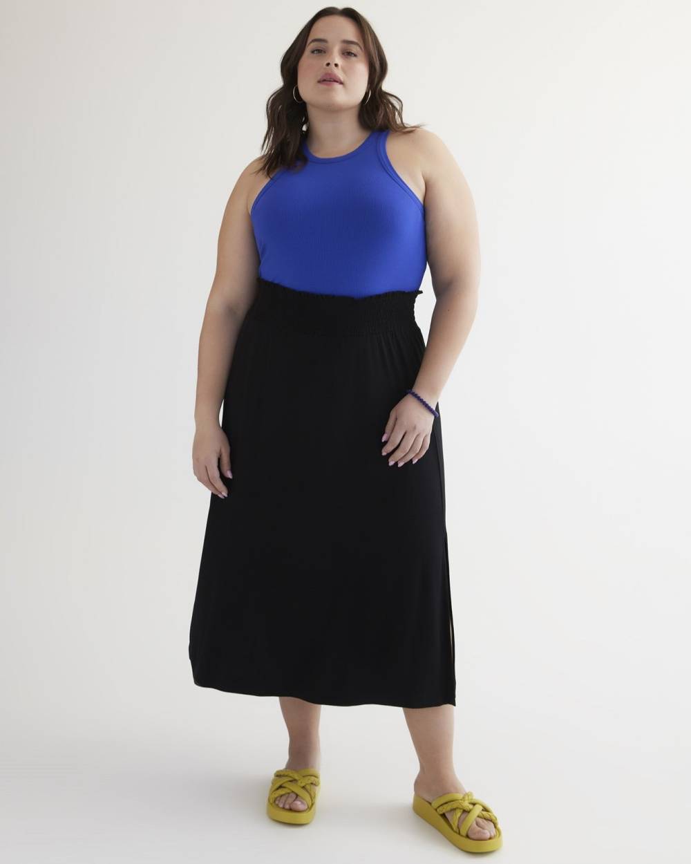 Plus size black deals knit skirt