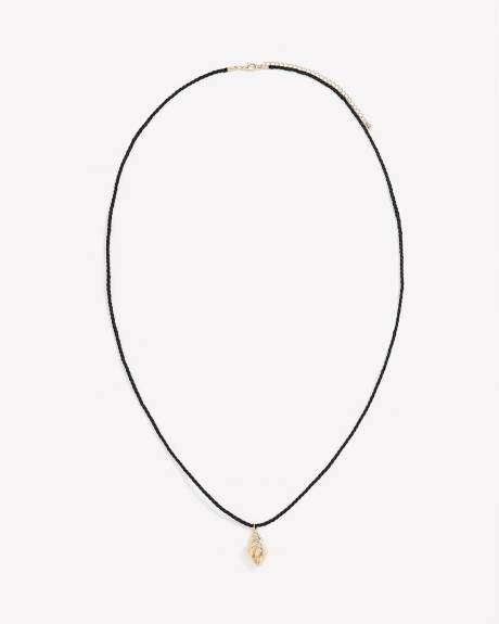 Medium Corded Necklace with Shell Pendant - Addition Elle