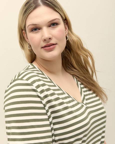 Responsible, Striped Boyfriend-Fit Tee - PENN. Essentials