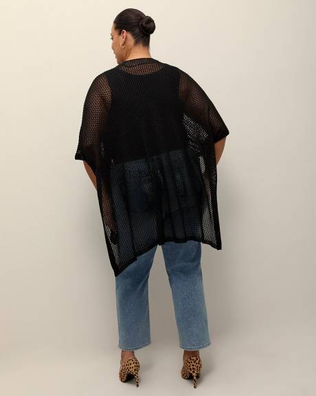 Open Stitch Knit Cape