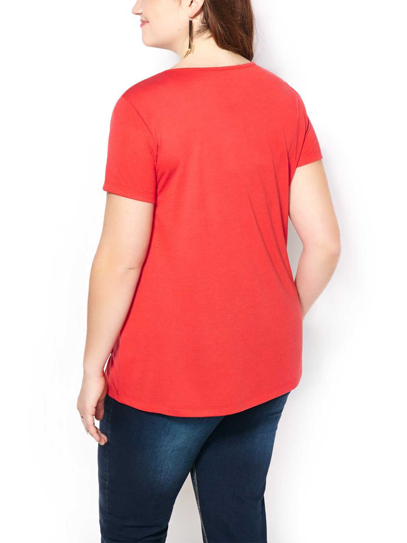 Short Sleeve Fringe Trim Top Penningtons