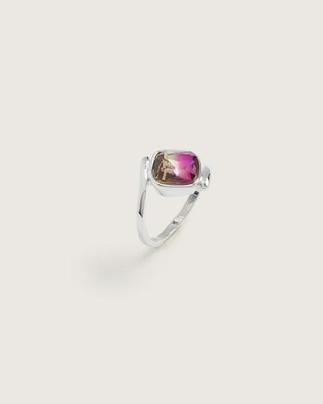 Fashion Ring with Big Square Stone