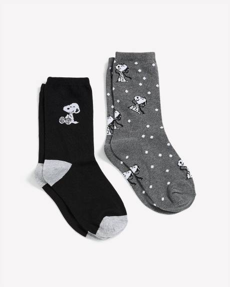 Snoopy Crew Socks, Set of 2