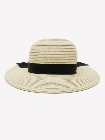 Straw Hat with Back Bow