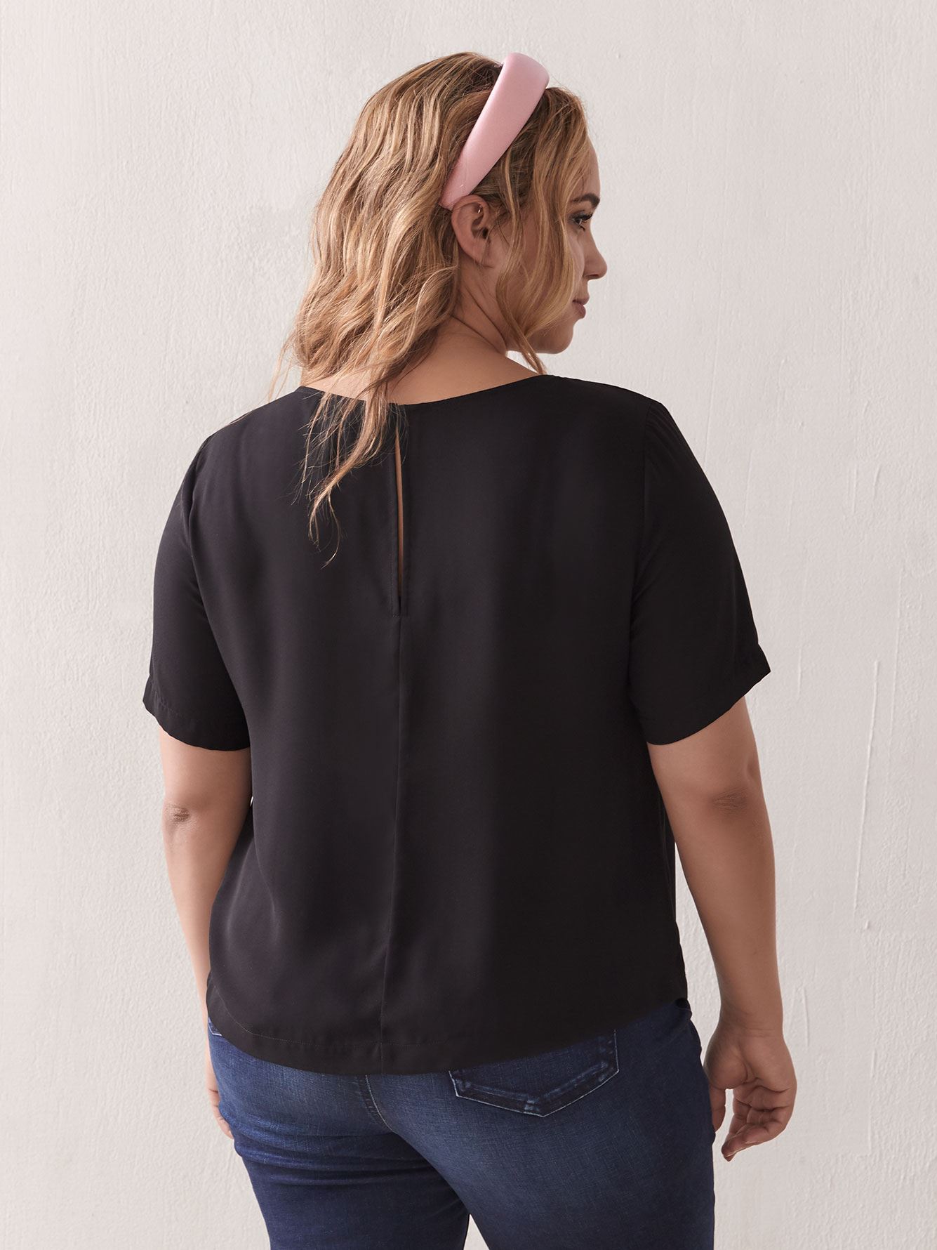 ElbowSleeve Black Blouse Addition Elle Penningtons
