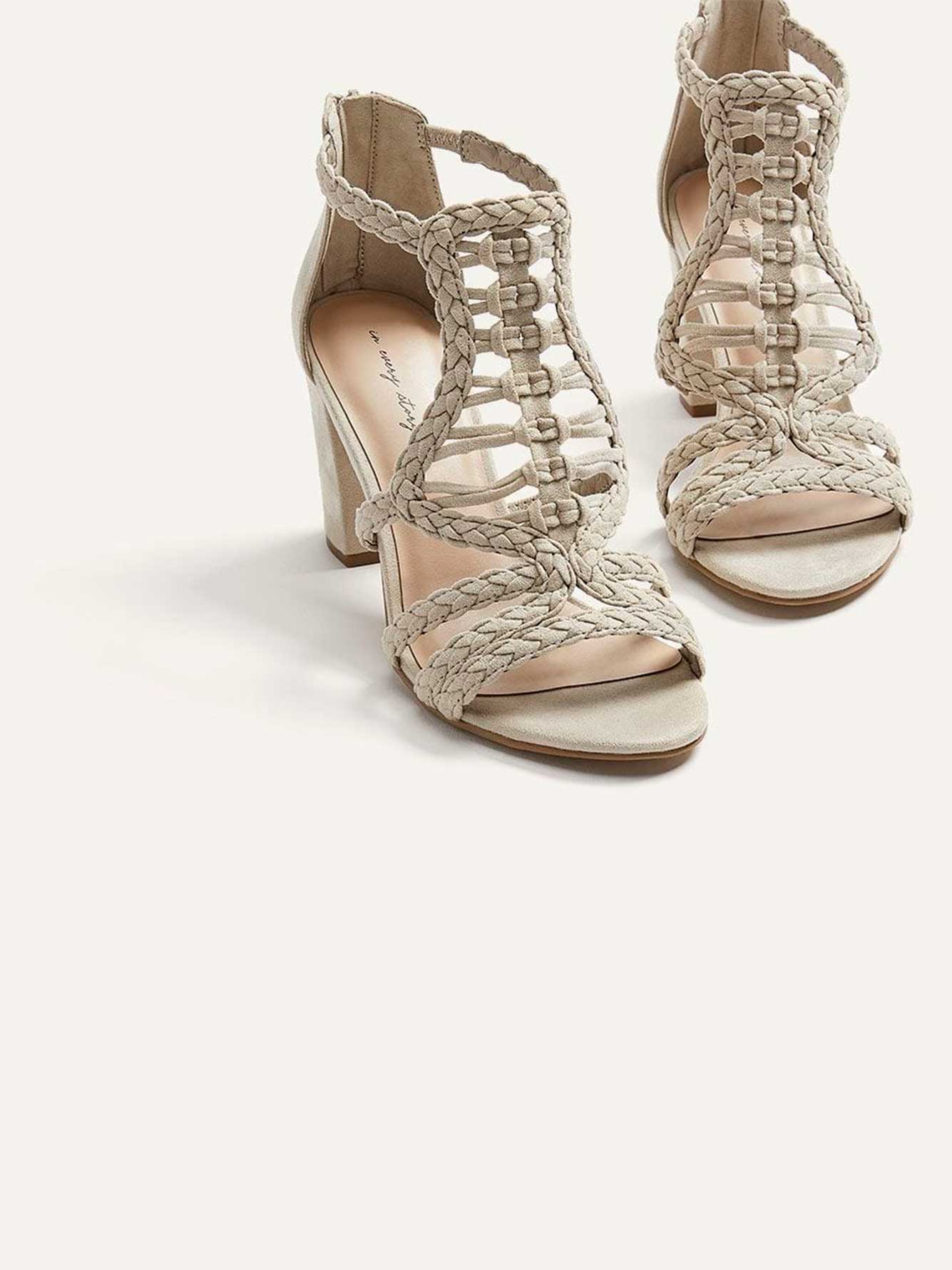 lace block heels
