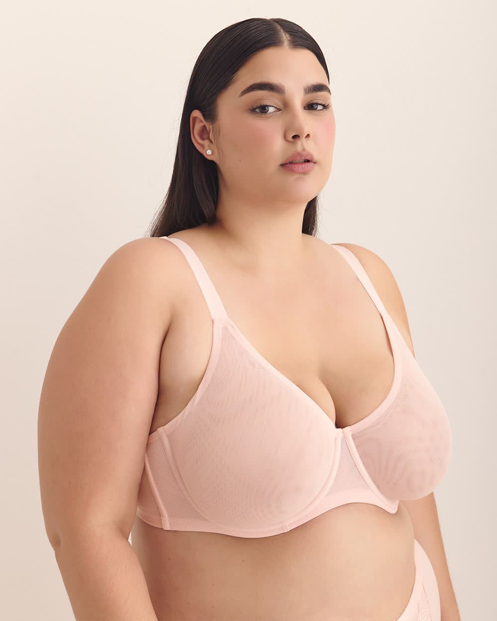 Unlined Underwire Mesh Bra - Déesse Collection