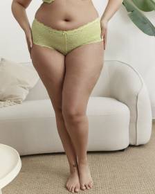 Culotte classique Femme Couture en dentelle verte - Déesse Collection