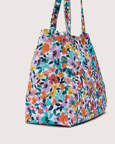 Floral Tote with Removable Pouch