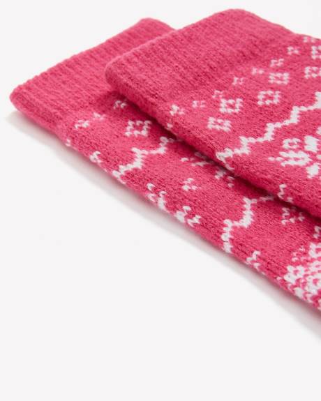 Jacquard Crew Socks