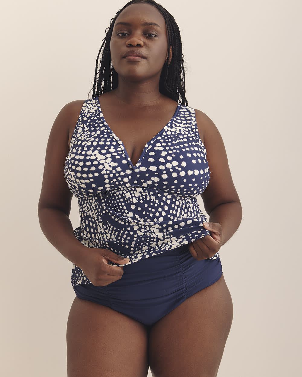 Blue High-Waisted Costa Swim Brief - Raisins Curve