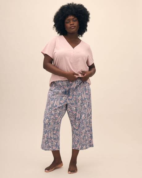 Printed Straight-Leg Capri Pyjama Pant - ti Voglio