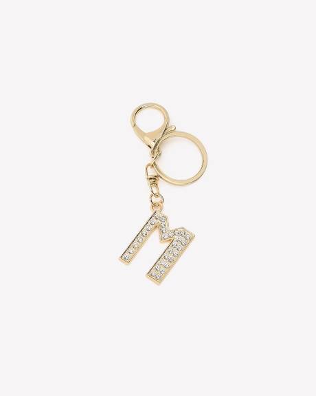 Golden Keychain / Bag Charm, Letter M