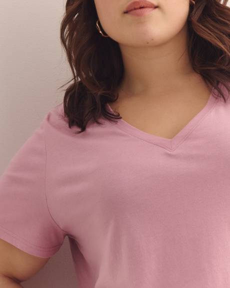 T-shirt col en V, coupe boyfriend - Essentiels PENN.