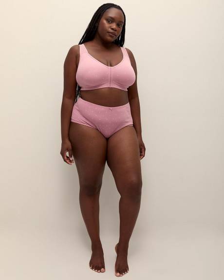 Front-Closure Wireless Dotted Cotton Bra - ti Voglio