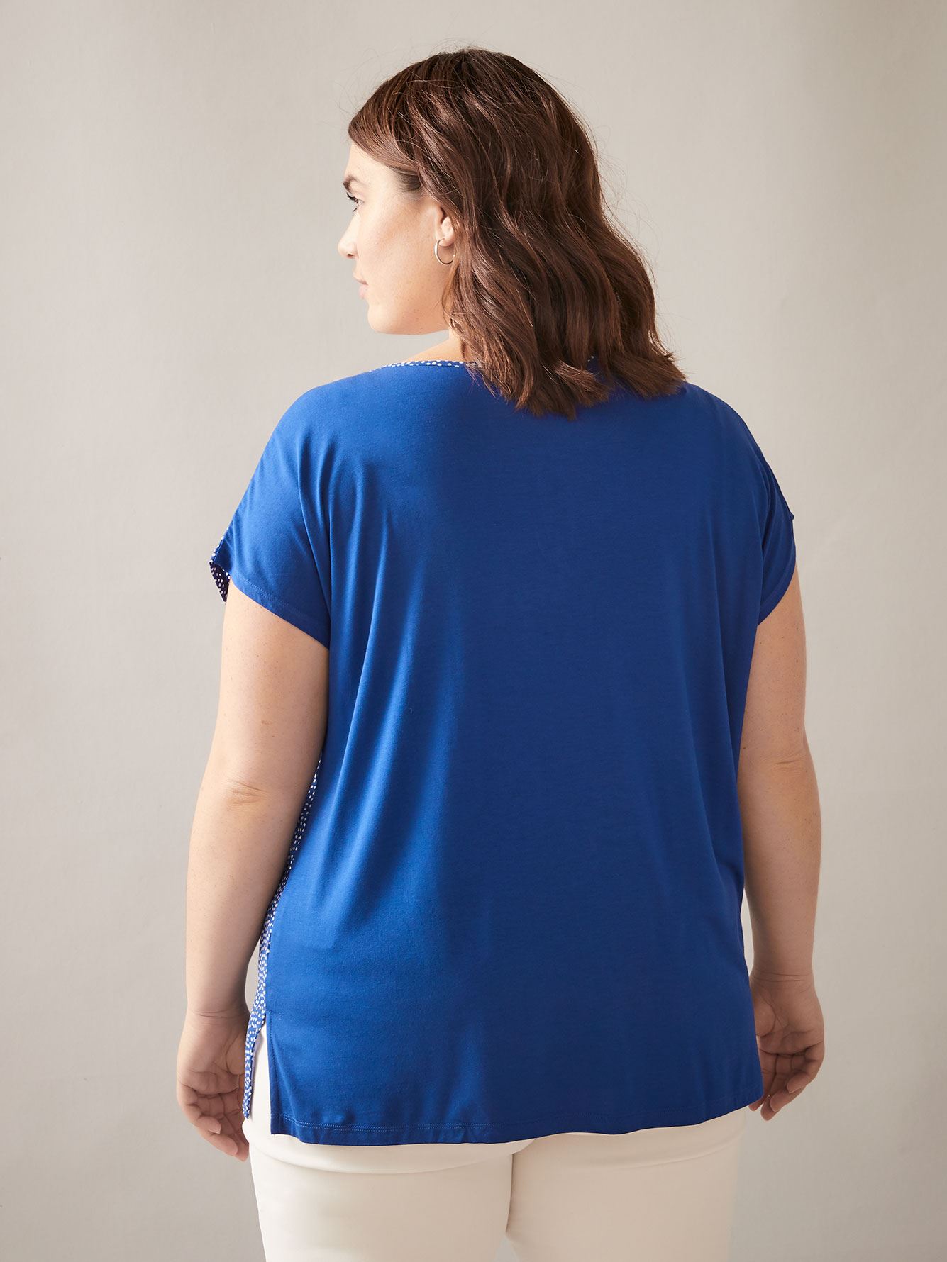 Mixed Media CrewNeck Top In Every Story Penningtons