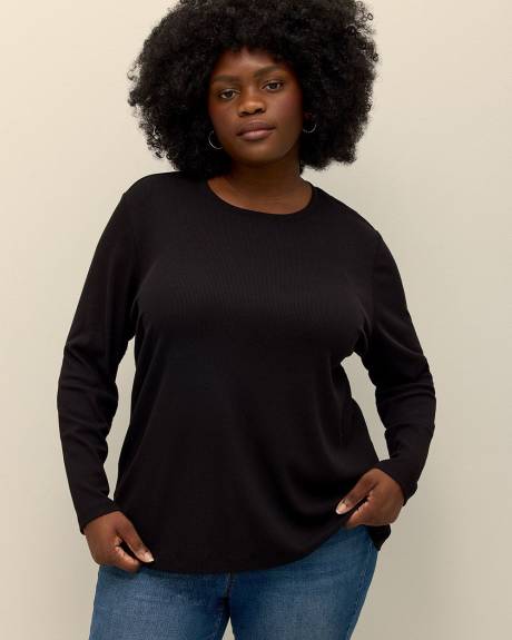 Boyfriend-Fit Ribbed Tee - PENN. Essentials