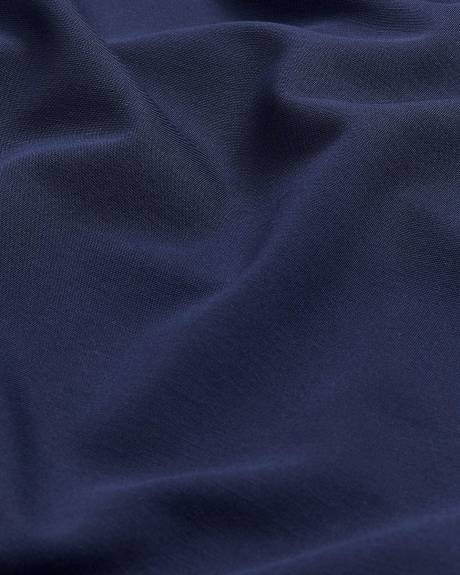 Navy Halter Neck Dress with Knotted Waist - Addition Elle