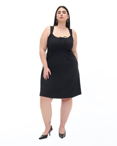 Black Sleeveless Fit-and-Flare Dress - Addition Elle