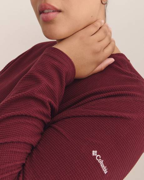 Brea Falls Grid Long-Sleeve Crew Top - Columbia