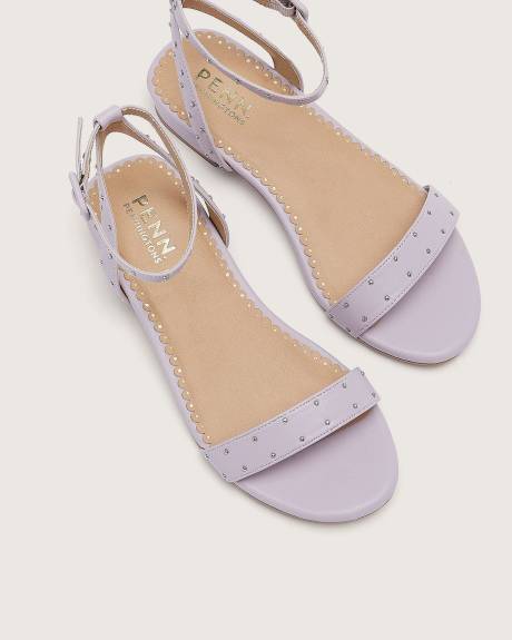 Extra Wide Width, Ankle Strap Studded Sandal