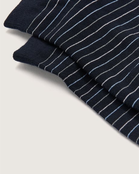 Chaussettes courtes à rayures ondulées