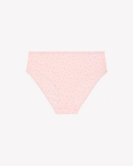 Cotton High-Cut Pink Mini Daisy Brief - ti Voglio