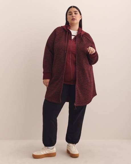 Long Bonded Fleece Bomber Jacket - Active Zone