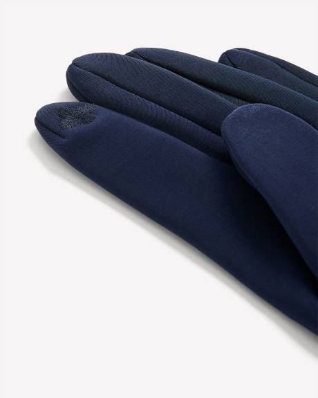 Knitted Dressy Gloves with Bow at Wrist